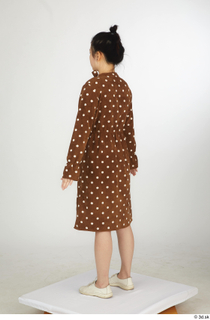 Aera brown dots dress casual dressed standing white oxford shoes…